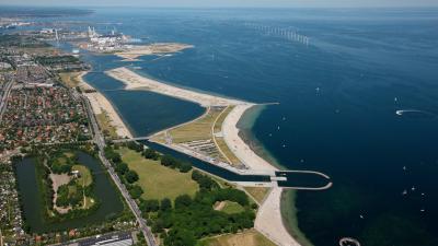 luftfoto av amager strandpark